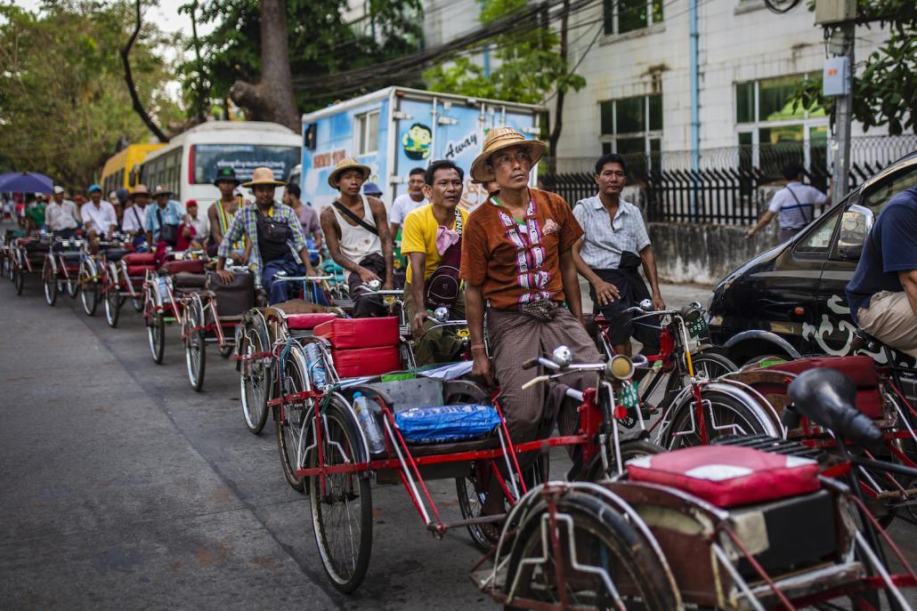 Some charity groups have focused distribution on disadvantaged areas of Yangon, while others are concentrating on vulnerable groups, like trishaw drivers. (Hkun Lat | Frontier)