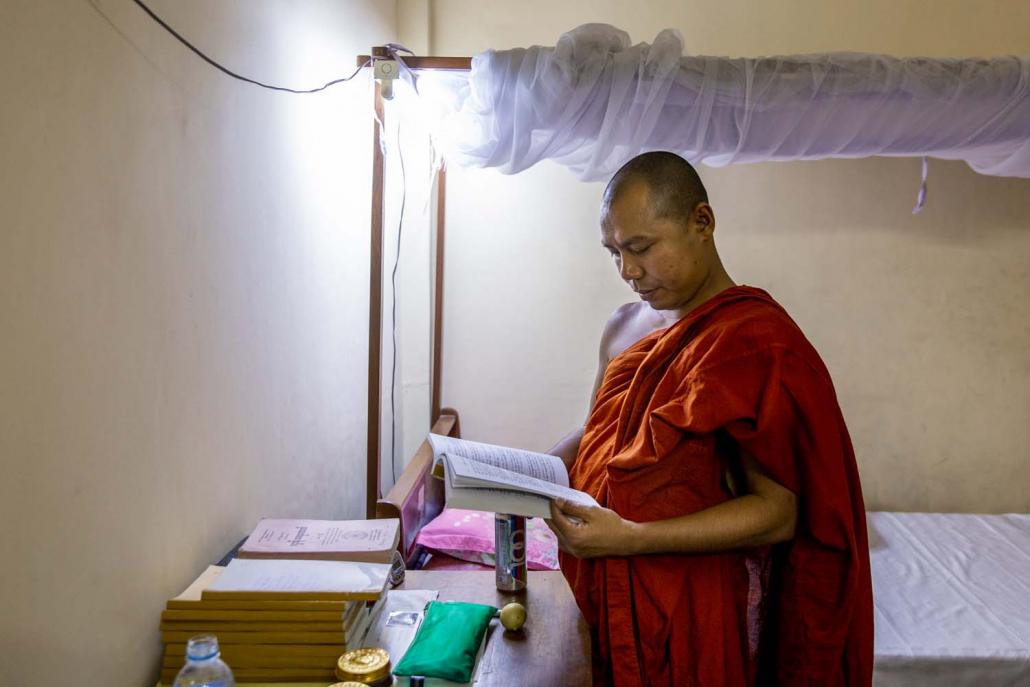 Monks who remain in the sangha for an extended period of time are expected to sit the often gruelling examinations that test their knowledge of the Theravada Buddhist Canon. (Hkun Lat | Frontier)