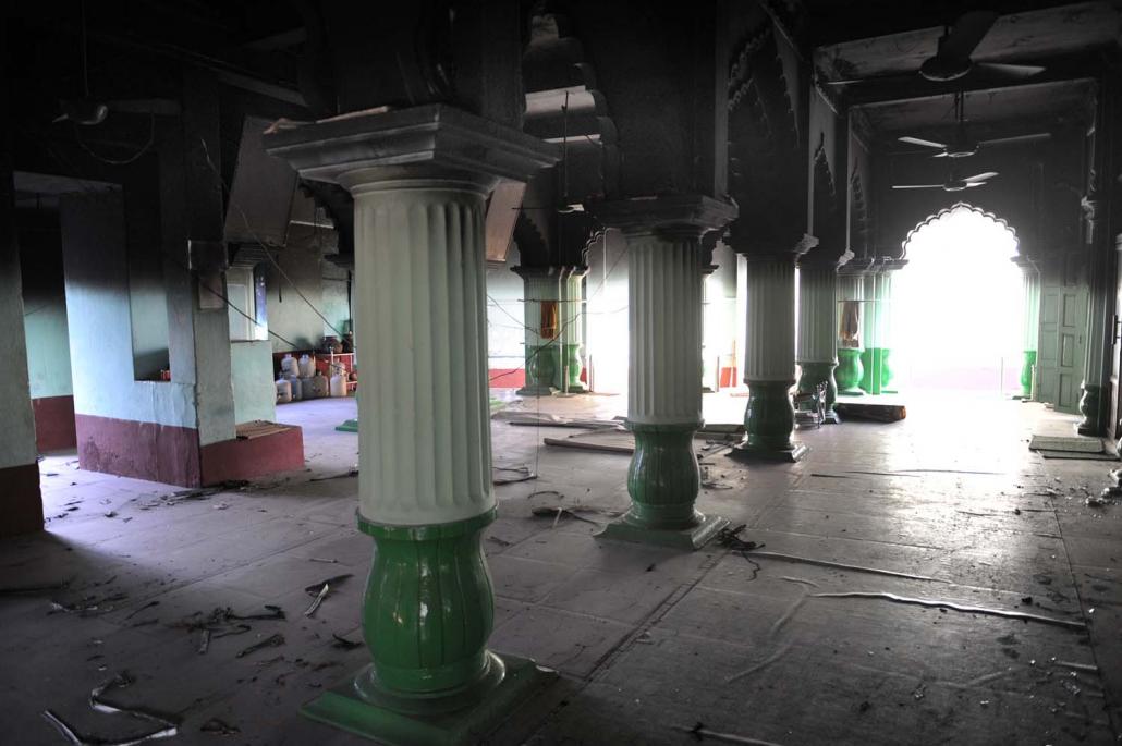 A mosque desecrated in anti-Muslim violence in Meiktila, Mandalay Region, in March 2013. (Steve Tickner | Frontier)