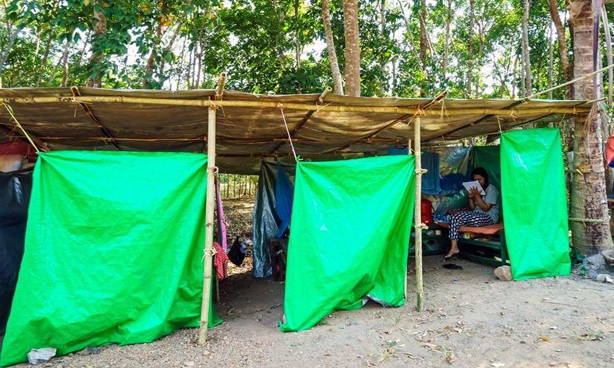 The Karen National Union has set up quarantine huts in its territory for migrants who return from abroad. (Supplied)