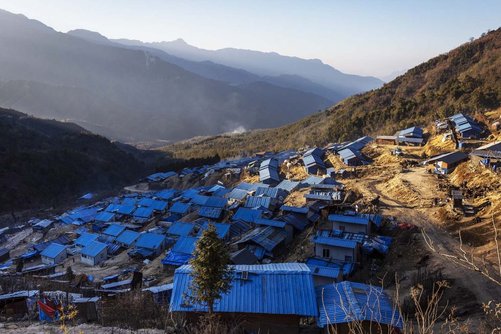 Hpare IDP camp, in a remote area controlled by the Kachin Independence Organisation, seen in January 2019. (Hkun Lat | Frontier)