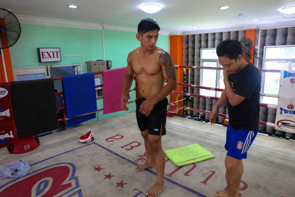 /></p><p>“Right now, Aung La Nsang has a great chance to pull off an upset,” he said. “His last bout, he took the opportunity on two weeks’ notice and didn’t have enough time to prepare. Now with a full training camp behind him, Aung La will be as dangerous as ever.”</p><p>Even Bigdash told <em>Frontier</em> that he expects a tougher fight this time around.</p><p>“[Aung La Nsang] knows me better now, and will be ready, 100 percent,” he said. “It will be a more difficult fight for sure, and the better fighter will come up victorious.”</p><p>Although he’s the underdog, much is at stake for Aung La Nsang. If, on June 30, he can’t become the first man to beat Bigdash, another championship bout could be years away – it took four years and four straight ONE victories before the promoter offered him his first title chance. Aung La Nsang is 32 years old. Time is running out.</p><p>“If Aung La loses again, he will have to figure some things out,” Mack said, “and work his way back to the top.”</p><h3><strong>'A guy from Myitkyina'</strong></h3><p>Before his face decorated energy drink packaging and TV commercials in Myanmar, Aung La Nsang was just another mixed martial artist fighting in one of several American regional MMA circuits. The first many Myanmar people heard of him was in 2012, when the then-27-year-old won a fight with a one-punch knockout in the first round.</p><p>In video footage that quickly went viral – reaching half a million views on YouTube – the celebrating Aung La Nsang displays a Kachin flag for the cameras.</p><p>“There’s Aung San [sic], dedicating this fight to the Kaa-chin refugees in Burma,” says the colour commentator, butchering pronunciations left and right. <a href=