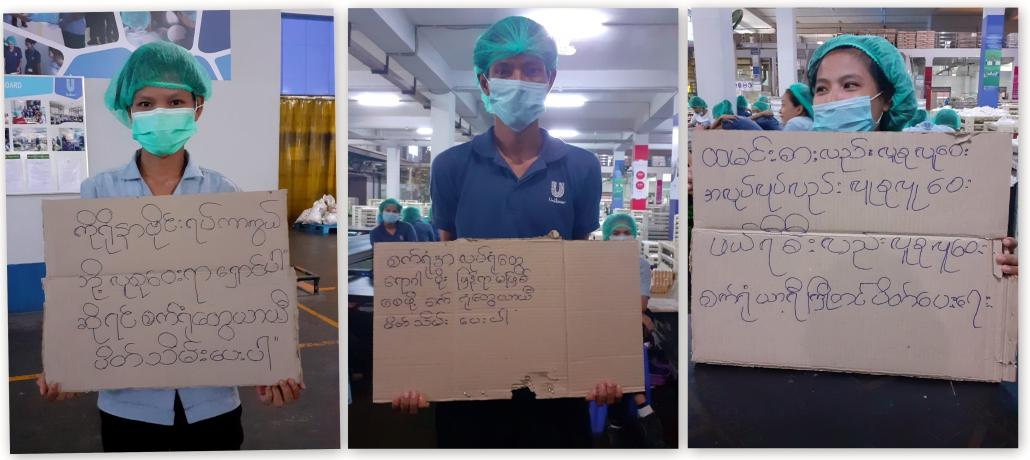 In early April, workers at the Unilever EAC factory in Yangon’s Hlaing Tharyar Township led a social media campaign in favour of temporary factory shutdowns with paid leave to curb COVID-19. (Facebook)