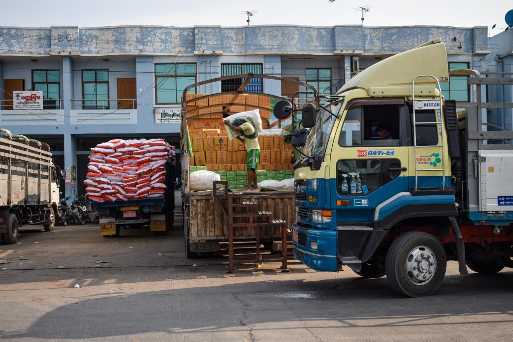 The Pyigyi Mingalar Cargo Express Complex in Mandalay, where logistics operators describe an 