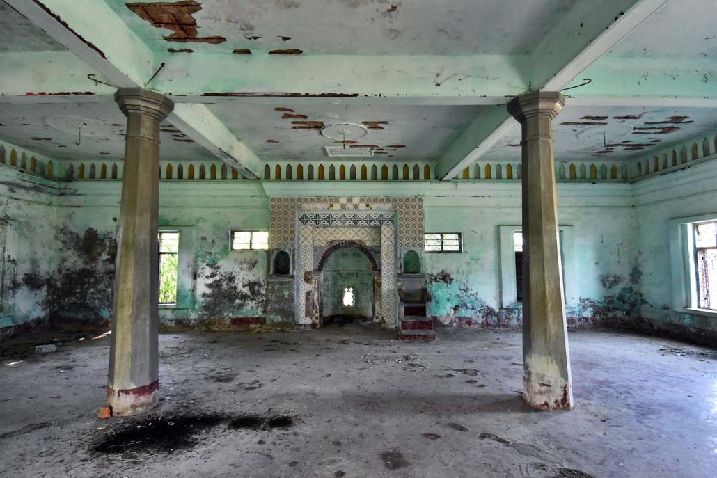 A ransacked and abandoned mosque near the Muslim village of Padin, south of Maungdaw. The village once had a population of 5,000 but now has just 200 residents. (Steve Tickner | Frontier)