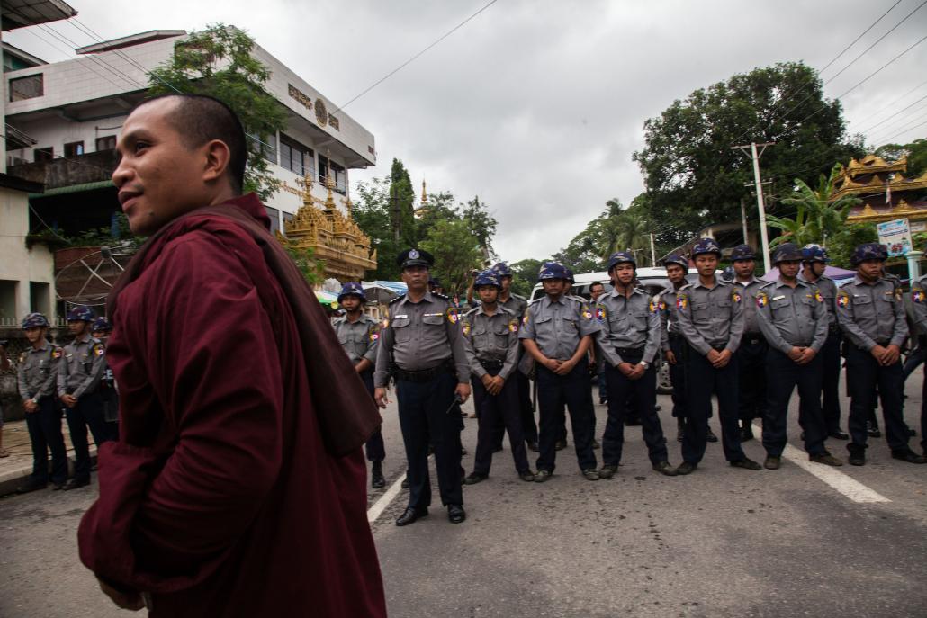 ယနေ့ ဆန္ဒပြပွဲ မြင်ကွင်း။ ဓာတ်ပုံ-သိမ့်မွန်းစိုး (J)