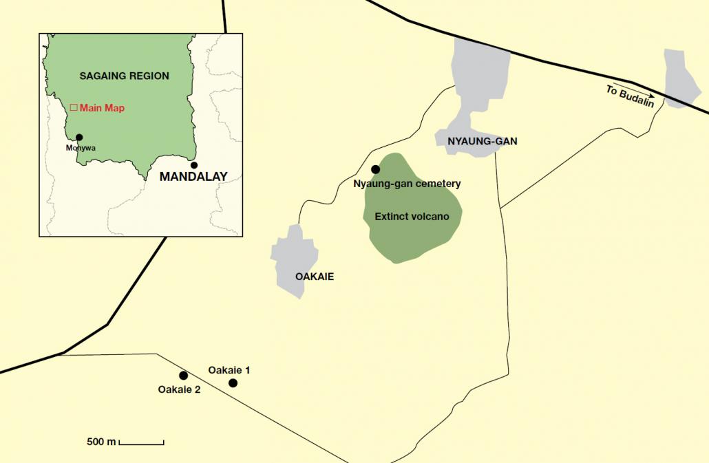 A map of the Nyaung-gan village site. (Frontier)