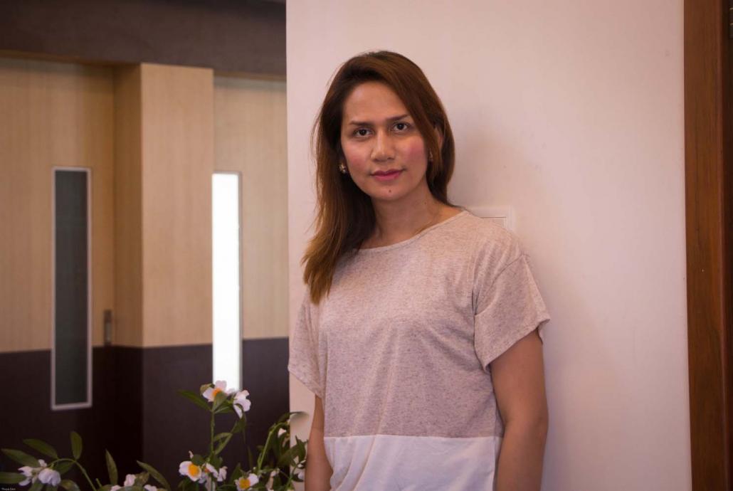 Lin Lin, a make-up artist in the film industry who is transgender, says she is unhappy with the way LGBT people are portrayed in Myanmar movies. (Thuya Zaw | Frontier)