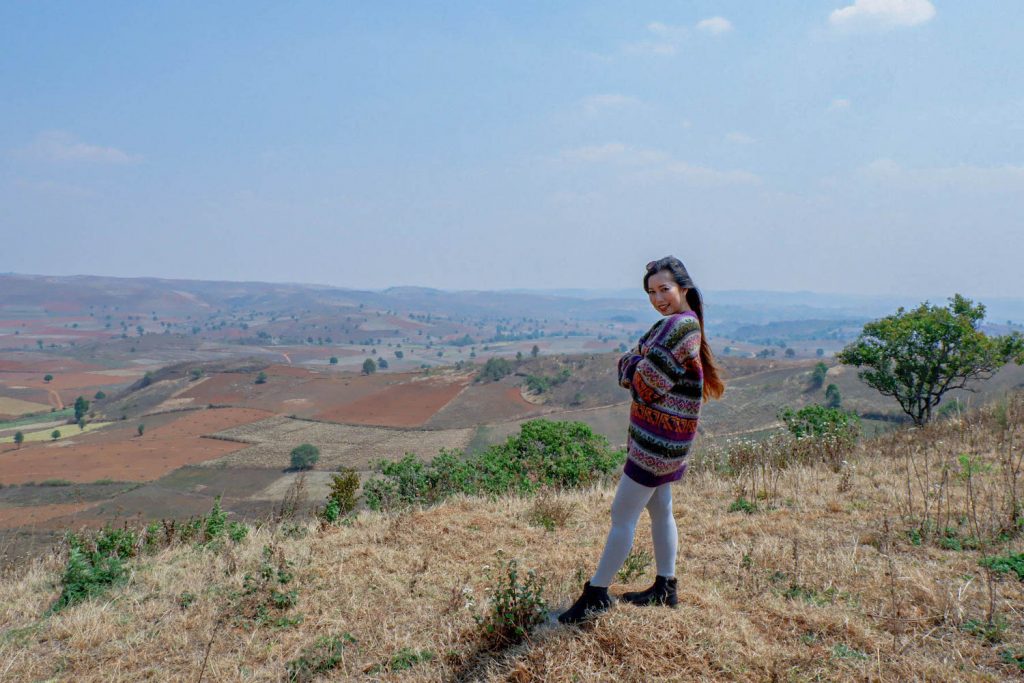 Taking in the view at Myin Mu Hill. (Dominic Horner | Frontier)