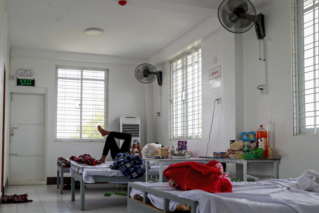 A patient at the Yandanarpone Mental Health Hospital in July. (Nyein Su Wai Kyaw Soe | Frontier)