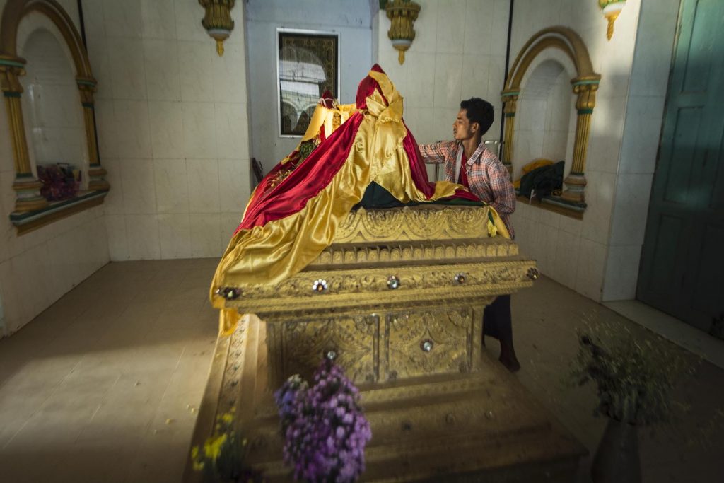 Inside the Lushah Dargah in Tabetswe village, Sintgaing Township. (Teza Hlaing | Frontier)