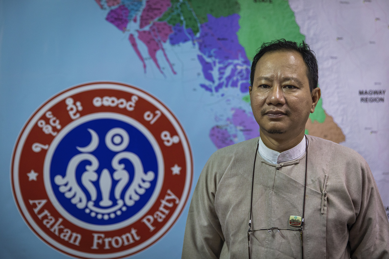 Arakan Front Party vice chair U Kyaw Zaw Oo says "Rakhine people have lost faith in the political system." (Hkun Lat | Frontier)