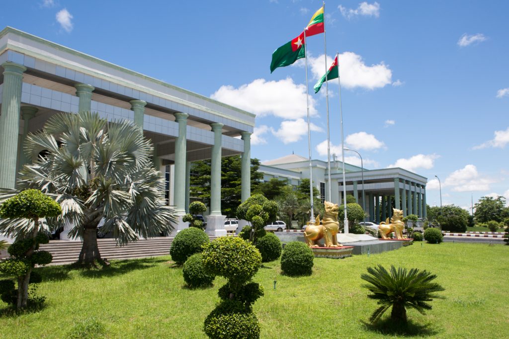 The USDP's Nay Pyi Taw headquarters on July 24. (Thuya Zaw)