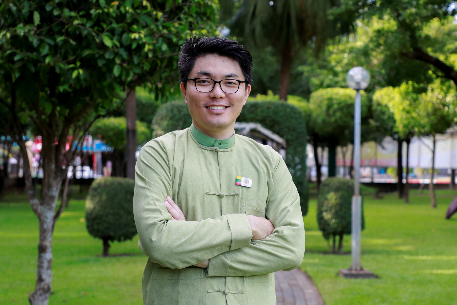 Shan Nationalities League for Democracy election candidate Maw Htun Awng, photographed near his home in Yangon. (Nyein Su Wai Kyaw Soe | Frontier)