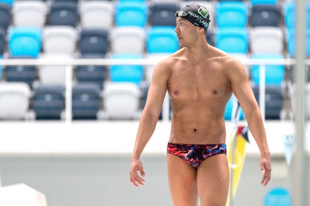 Ko Win Htet Oo attends a training session at the Melbourne Aquatic Centre in Australia on April 29. The Myanmar swimmer said, “For me, it's just one person's dream of going to the Olympics, but in Myanmar, millions of young people have witnessed their dreams and aspirations disappear." (AFP)