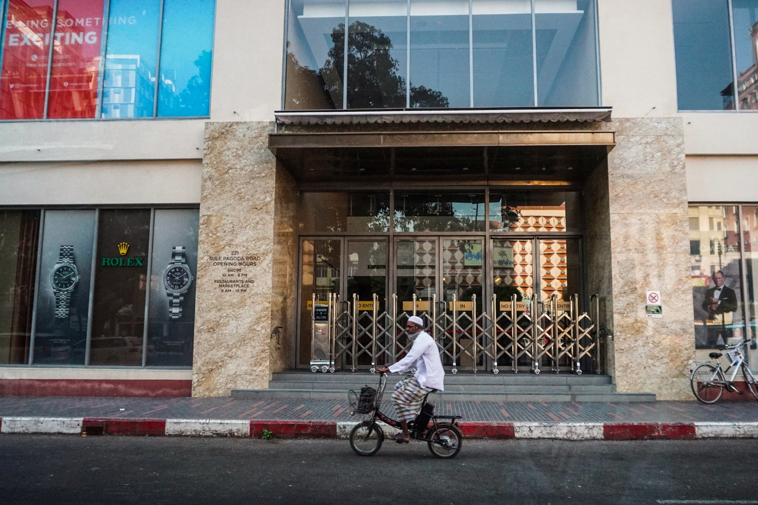 Shuttered Yangon mall