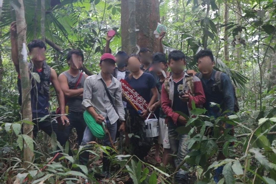 Indigenous forest defenders in southern Myanmar. (Supplied)