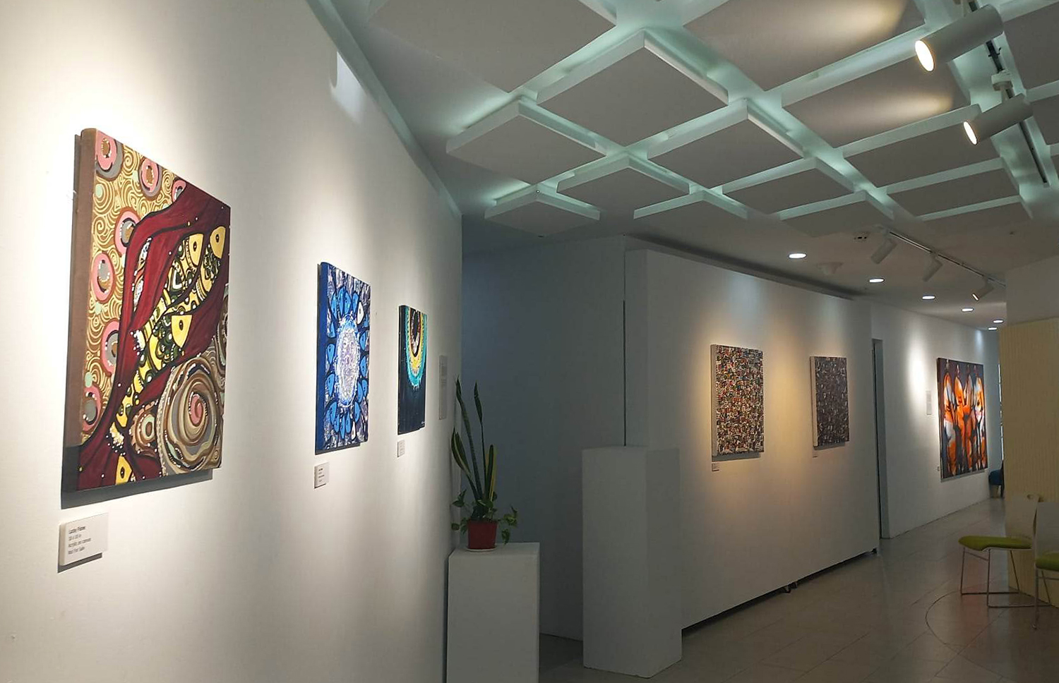 The exhibition "EOGs" at the Authentique Art Gallery in Yangon, in November 2022. (Sar Phyu | Frontier)