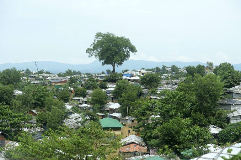 The Kutupalong refugee camp is seen in Ukhia, Covx's Bazar, Bangladesh, on October (AFP)