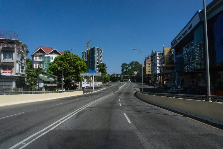 A major road in Yangon seen deserted during the last silent strike in December (AFP)