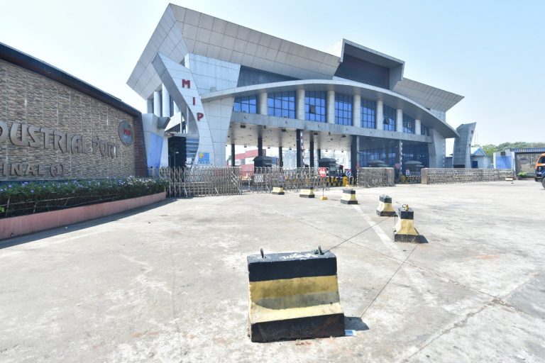 The deserted entrance to Myanmar Industrial Port in Yangon on March 8. (Frontier)