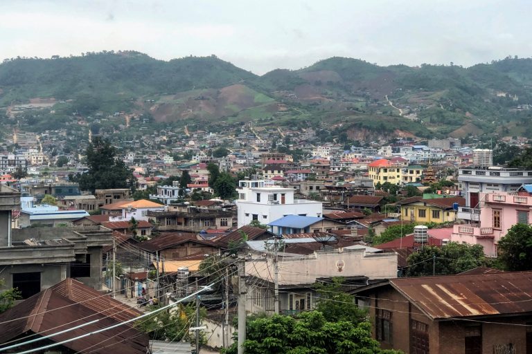 A general view of northern Shan State’s Lashio on June 18, a few days before the Three Brotherhood Alliance launched its offensive on the town. (AFP)