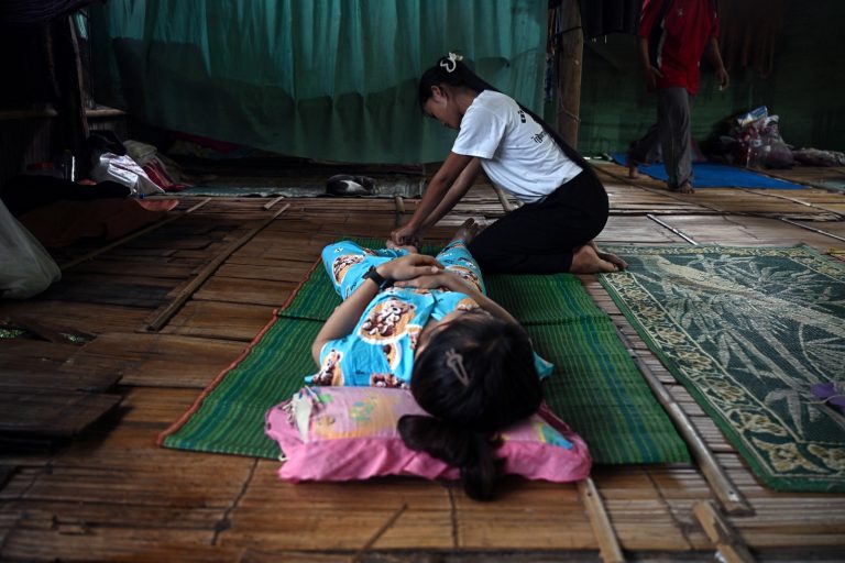 A recovering drug addict from Myanmar gets a therapeutic massage during a rehabilitation programme run by the organisation Drug and Alcohol Recovery and Education in the Thai border town of Mae Sot on September 10. (AFP)