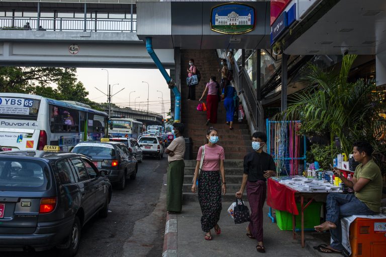 Although nearly all of Yangon is officially still under lockdown, most rules are no longer being enforced. (Hkun Lat | Frontier)