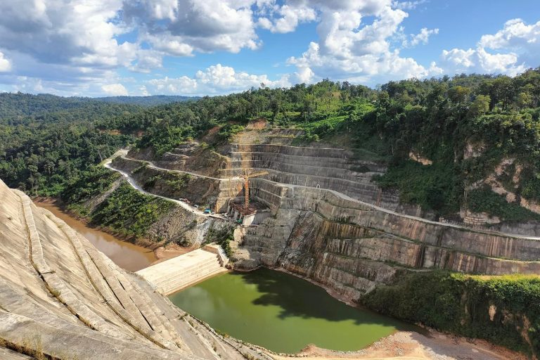 The Upper Yeywa hydroelectric dam project, slated by the military junta to resume construction in December and produce electricity by March 2025. (Supplied)