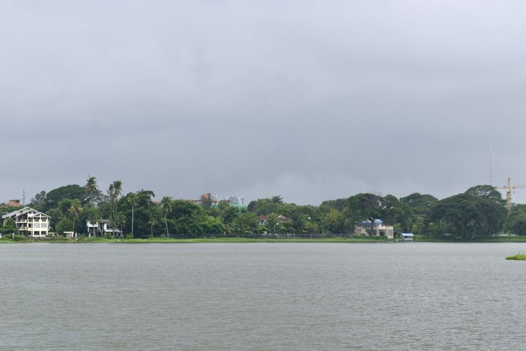 View of Inya Lake, north of the upscale Golden Valley neighbourhood in Yangon. (Frontier)