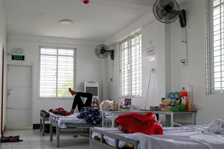 Patients at the privately-run Yandanarpon Mental Health Hospital in Yangon in July 2020. (Frontier)