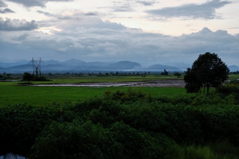 Rural Bawlakhe Township under a monsoon sky. (Nyein Su Wai Kyaw Soe | Frontier)