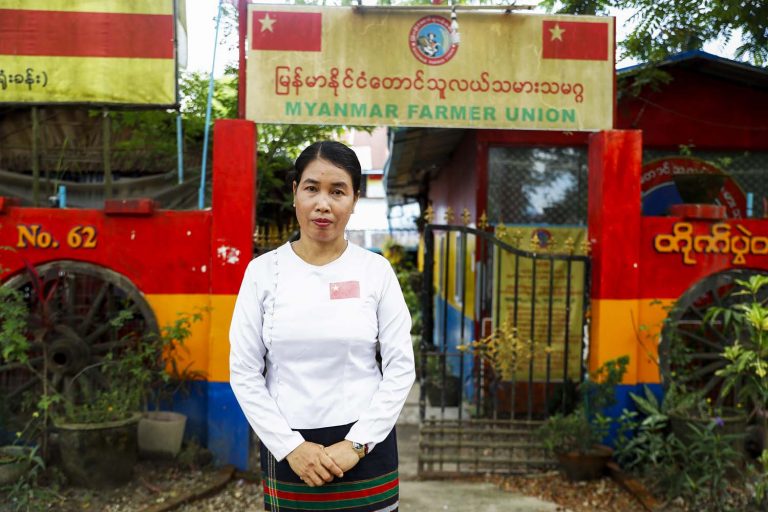 Myanmar Farmer Union founder Daw Su Su Nway. (Nyein Su Wai Kyaw Soe | Frontier)