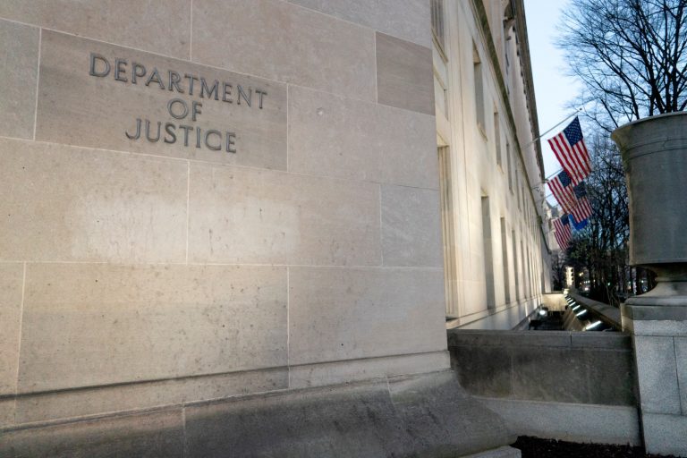 The United States Department of Justice building in Washington, DC. (AFP)