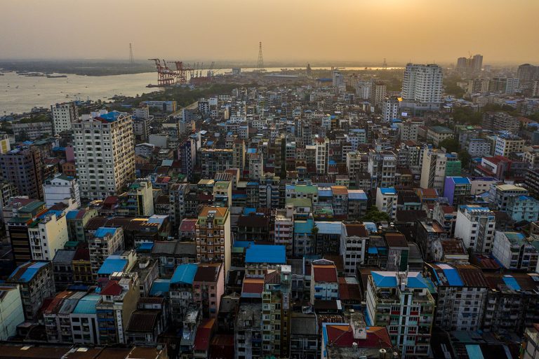 The densely populated riverfront in downtown Yangon. (Hkun Lat I Frontier)