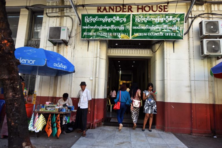 Rander House, home of the Internal Revenue Department in downtown Yangon. (Frontier)