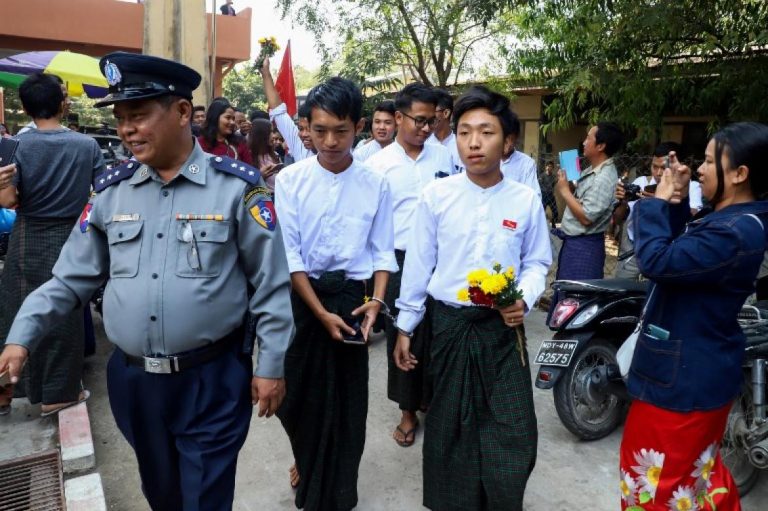 seven-students-sentenced-to-hard-labour-over-mandalay-protest-1582203610