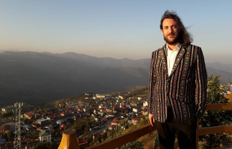 Paul Minoletti in the Chin State capital Hakha in 2019. (Supplied)