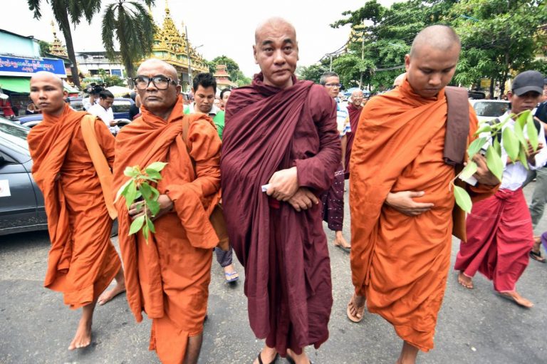 ultranationalists-show-support-after-wirathu-charged-with-sedition-1582201267